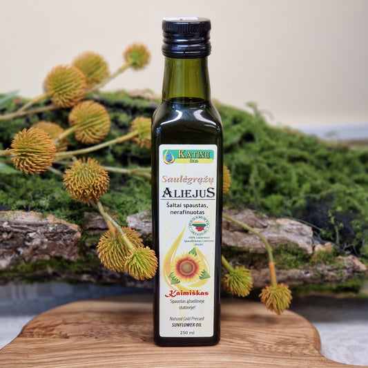 ŠALTO SPAUDIMO SAULĖGRAŽŲ ALIEJUS 250 ML